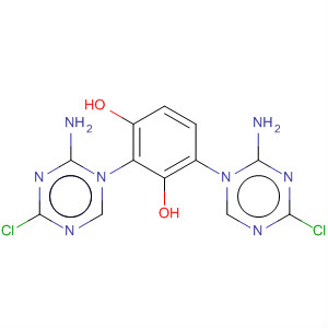 1,3,5-Triazin-2-amine, 4,4'-[1,3-phenylenebis(oxy)]bis[6-chloro- molecular structure