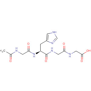 Glycine, N-acetylglycyl-L-histidylglycyl- molecular structure