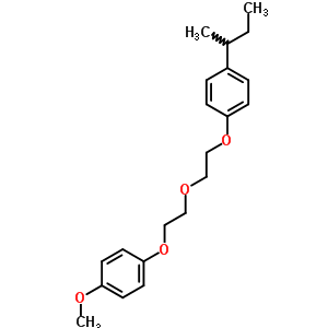 1-methoxy-4-(2-{2-[4-(1-methylpropyl)phenoxy]ethoxy}ethoxy)benzene molecular structure