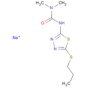 Urea, N,N-dimethyl-N'-[5-(propylthio)-1,3,4-thiadiazol-2-yl]-, sodium salt molecular structure