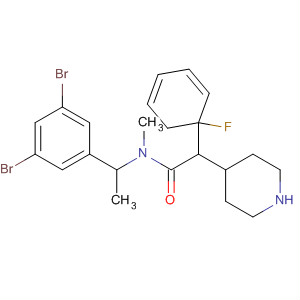 4-Piperidineacetamide,N-[1-(3,5-dibromophenyl)ethyl]-4-(4-fluorophenyl)-N-methyl- molecular structure