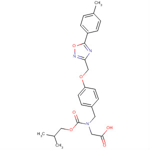 Glycine,N-[[4-[[5-(4-methylphenyl)-1,2,4-oxadiazol-3-yl]methoxy]phenyl]methyl]-N-[(2-methylpropoxy)carbonyl]- molecular structure