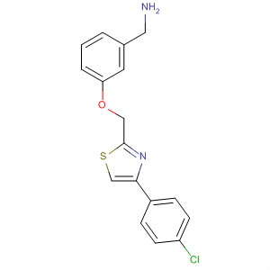 Benzenemethanamine, 3-[[4-(4-chlorophenyl)-2-thiazolyl]methoxy]- molecular structure