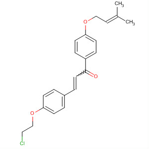 2-Propen-1-one,3-[4-(2-chloroethoxy)phenyl]-1-[4-[(3-methyl-2-butenyl)oxy]phenyl]- molecular structure