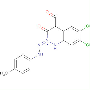 2-Quinoxalinecarboxaldehyde, 6,7-dichloro-3,4-dihydro-3-oxo-,2-[(4-methylphenyl)hydrazone] molecular structure