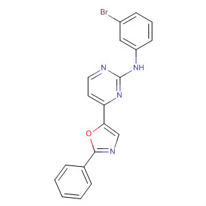 2-Pyrimidinamine, N-(3-bromophenyl)-4-(2-phenyl-5-oxazolyl)- molecular structure