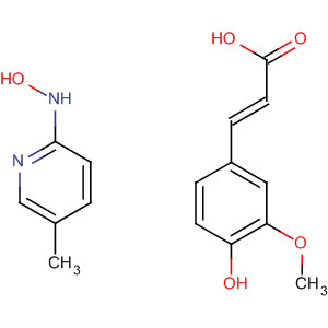 2-Propenoic acid, 3-(4-hydroxy-3-methoxyphenyl)-, (2E)-, compd. with5-methyl-2-pyridinamine (1:1), monohydrate
