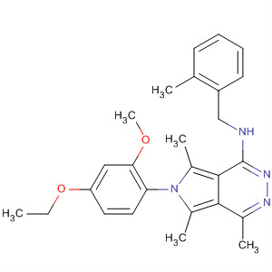 6H-Pyrrolo[3,4-d]pyridazin-1-amine,6-(4-ethoxy-2-methoxyphenyl)-4,5,7-trimethyl-N-[(2-methylphenyl)methyl]- molecular structure