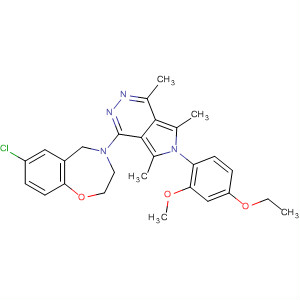 1,4-Benzoxazepine,7-chloro-4-[6-(4-ethoxy-2-methoxyphenyl)-4,5,7-trimethyl-6H-pyrrolo[3,4-d]pyridazin-1-yl]-2,3,4,5-tetrahydro- molecular structure