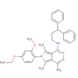 6H-Pyrrolo[3,4-d]pyridazin-1-amine,N-(3,3-diphenylpropyl)-6-(4-ethoxy-2-methoxyphenyl)-4,5,7-trimethyl- molecular structure
