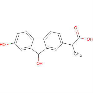 9H-Fluorene-2-acetic acid, 7,9-dihydroxy-a-methyl- molecular structure