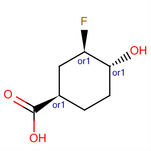 Cyclohexanecarboxylic acid, 3-fluoro-4-hydroxy-, (1R,3R,4R)-rel- molecular structure