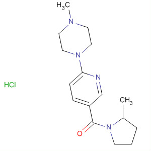 Pyrrolidine,2-methyl-1-[[6-(4-methyl-1-piperazinyl)-3-pyridinyl]carbonyl]-,hydrochloride molecular structure