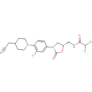 Acetamide,2,2-dichloro-N-[[(5S)-3-[4-[4-(cyanomethyl)-1-piperidinyl]-3-fluorophenyl]-2-oxo-5-oxazolidinyl]methyl]- molecular structure