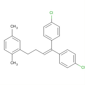 Benzene, 2-[4,4-bis(4-chlorophenyl)-3-butenyl]-1,4-dimethyl- molecular structure