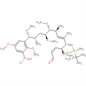 2,6-Tridecadienal,13-(2,5-dimethoxy-3-nitrophenyl)-5-[[(1,1-dimethylethyl)dimethylsilyl]oxy]-4,9,10,13-tetramethoxy-6,8,12-trimethyl-,(2Z,4S,5S,6E,8S,9R,10S,12S,13R)- molecular structure