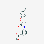 Benzoic acid, 3-[3-(4-ethylphenoxy)-2-oxo-1-pyrrolidinyl]- molecular structure