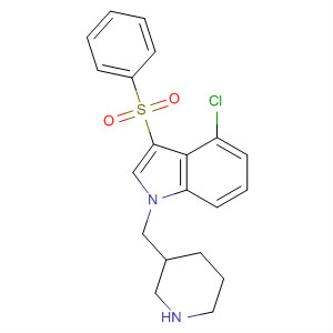 1H-Indole, 4-chloro-3-(phenylsulfonyl)-1-(3-piperidinylmethyl)-