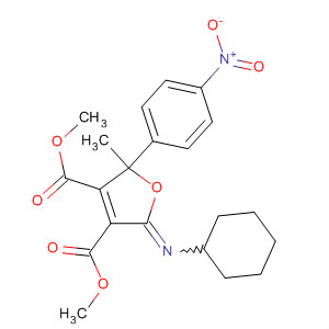 3,4-Furandicarboxylic acid,5-(cyclohexylimino)-2,5-dihydro-2-methyl-2-(4-nitrophenyl)-, dimethylester molecular structure