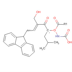 Carbamic acid,[(1S)-3-(hydroxymethyl)-1-(2-methylpropyl)-2-oxo-3-butenyl]-,9H-fluoren-9-ylmethyl ester molecular structure