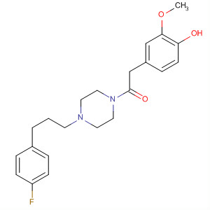 Piperazine,1-[3-(4-fluorophenyl)propyl]-4-[(4-hydroxy-3-methoxyphenyl)acetyl]- molecular structure
