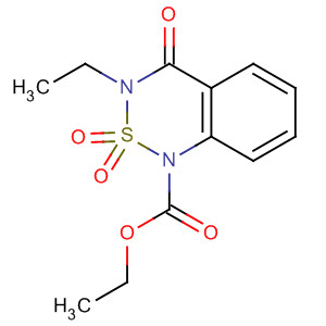 1H-2,1,3-Benzothiadiazine-1-carboxylic acid,3-ethyl-3,4-dihydro-4-oxo-, ethyl ester, 2,2-dioxide molecular structure