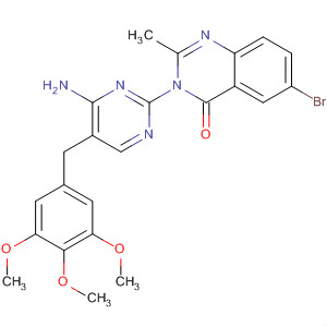 4(3H)-Quinazolinone,3-[4-amino-5-[(3,4,5-trimethoxyphenyl)methyl]-2-pyrimidinyl]-6-bromo-2-methyl-