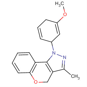 [1]Benzopyrano[4,3-c]pyrazole,1,4-dihydro-1-(3-methoxyphenyl)-3-methyl- molecular structure