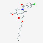 octyl [1-(4-chlorobenzoyl)-5-methoxy-2-methyl-1H-indol-3-yl]acetate molecular structure