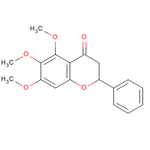 4H-1-Benzopyran-4-one, 2,3-dihydro-5,6,7-trimethoxy-2-phenyl- molecular structure
