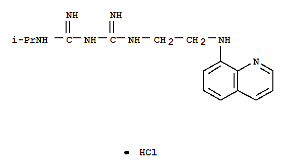 N''-propan-2-yl-N'''-[2-(quinolin-8-ylamino)ethyl]imidodicarbonimidic diamide molecular structure