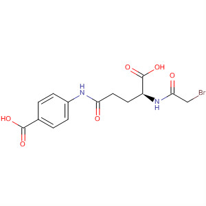 Benzoic acid, 4-[[4-[(bromoacetyl)amino]-4-carboxy-1-oxobutyl]amino]-,(S)- molecular structure