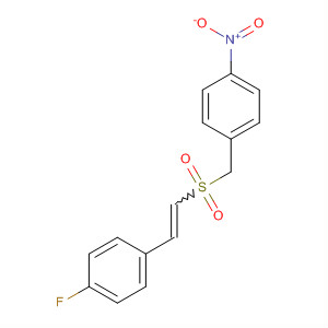 Benzene, 1-fluoro-4-[2-[[(4-nitrophenyl)methyl]sulfonyl]ethenyl]- molecular structure