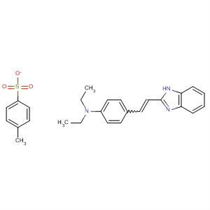 Benzenamine, 4-[2-(1H-benzimidazol-2-yl)ethenyl]-N,N-diethyl-,mono(4-methylbenzenesulfonate) molecular structure