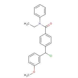 Benzamide, 4-[chloro(3-methoxyphenyl)methyl]-N-ethyl-N-phenyl- molecular structure