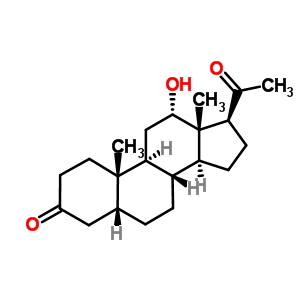 12alpha-Hydroxy-5beta-pregnane-3,20-dione molecular structure