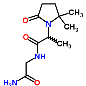 N-(CARBAMOYLMETHYL)-2-(2,2-DIMETHYL-5-OXO-PYRROLIDIN-1-YL)PROPANAMIDE molecular structure