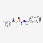 2-[(3-methylphenyl)amino]-N'-(naphthalen-2-ylmethylidene)propanehydrazide  molecular structure