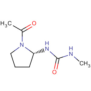 Pyrrolidine, 1-acetyl-2-[[(methylamino)carbonyl]amino]-, (S)- molecular structure