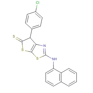Thieno[3,2-d]thiazole-5(6H)-thione,6-(4-chlorophenyl)-2-(1-naphthalenylamino)-