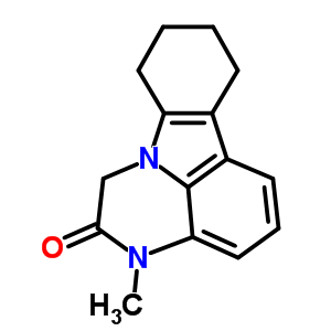 3-methyl-7,8,9,10-tetrahydro-1H-pyrazino[3,2,1-jk]carbazol-2(3H)-one molecular structure