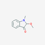 3H-INDOL-3-ONE,1,2-DIHYDRO-2-METHOXY-1-METHYL- molecular structure