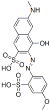 4-hydroxy-3-[(4-methoxy-2-sulphophenyl)azo]-6-(methylamino)naphthalene-2-sulphonic acid