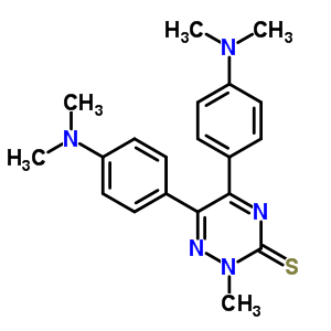 5,6-bis-(4-dimethylamino-phenyl)-2-methyl-2H-[1,2,4]triazine-3-thione molecular structure