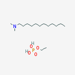 PHOSPHORIC ACID ETHYL ESTER,COMPD. WITH N,N-DIMETHYL-1-DODECANAMINE molecular structure