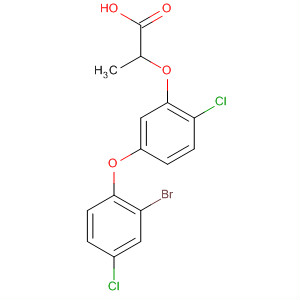 Propanoic acid, 2-[5-(2-bromo-4-chlorophenoxy)-2-chlorophenoxy]- molecular structure