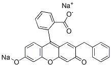2-[2-Benzyl-3-oxo-6-(sodiooxy)-3H-xanthen-9-yl]benzoic acid sodium salt molecular structure