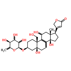3β-[(6-Deoxy-α-L-mannopyranosyl)oxy]-5,11α,14,19-tetrahydroxy-5β-card-20(22)-enolide