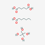 adipic acid; 2,2-bis(hydroxymethyl)propane-1,3-diol; heptanoic acid molecular structure