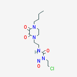 3-[2-(4-butyl-2,3-dioxopiperazin-1-yl)ethyl]-1-(2-chloroethyl)-1-nitrosourea molecular structure